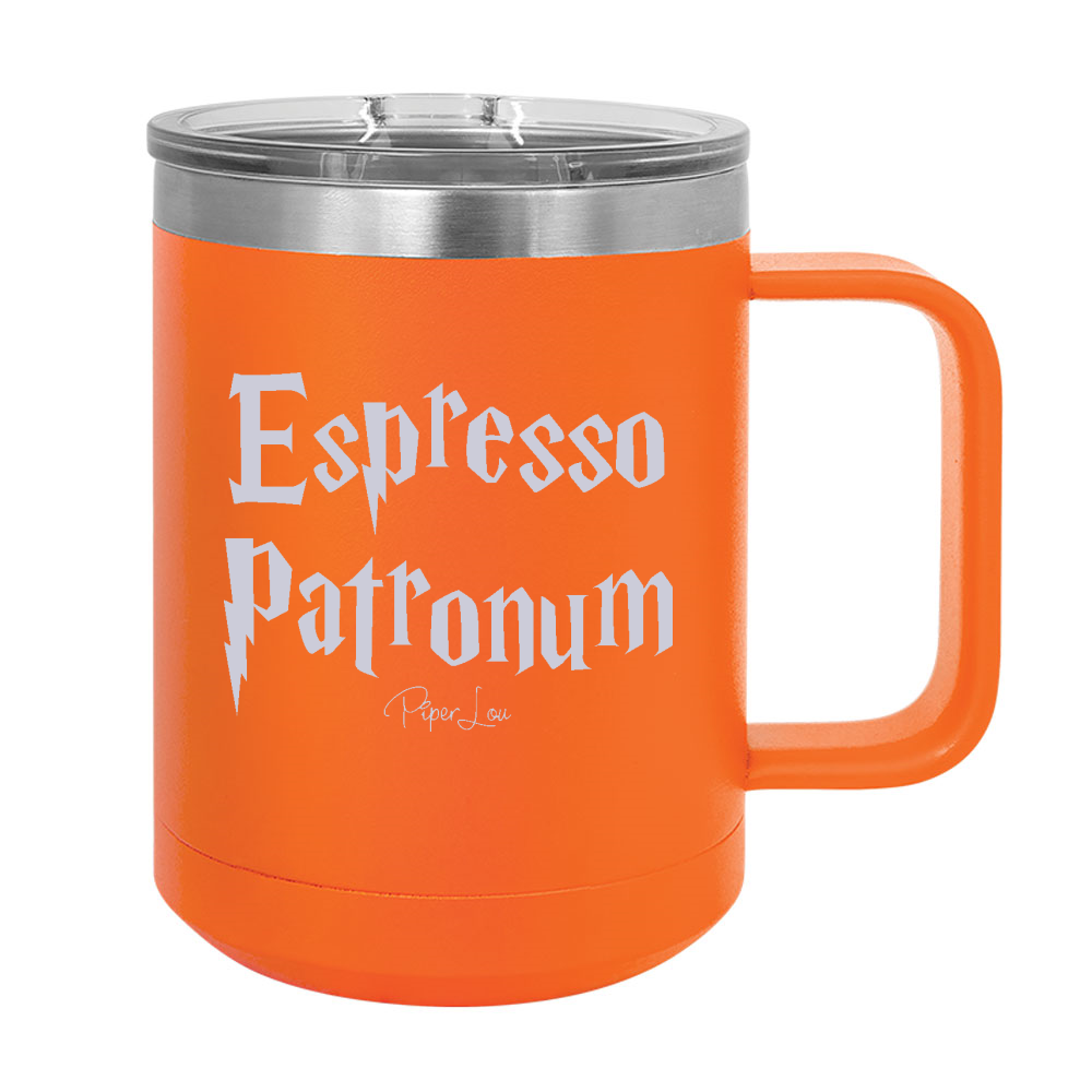Espresso Patronum Funny Coffee Front & Back Stainless Steel Travel Mug